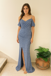 Blue Sequin Dress